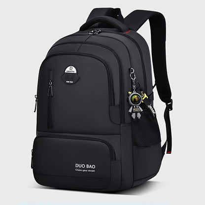1pc DUO BAO High-Quality Knapsack - Stylish Gray  Black Backpack with 6 Large Compartments, Durable Oxford Fabric, Ideal for School, Travel, and Fitness, Casual Style, Travel Backpack   Stylish Backpack   Durable Backpack