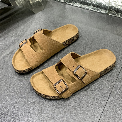 Unisex Slip-On Casual Slippers with PU Sole for All Seasons