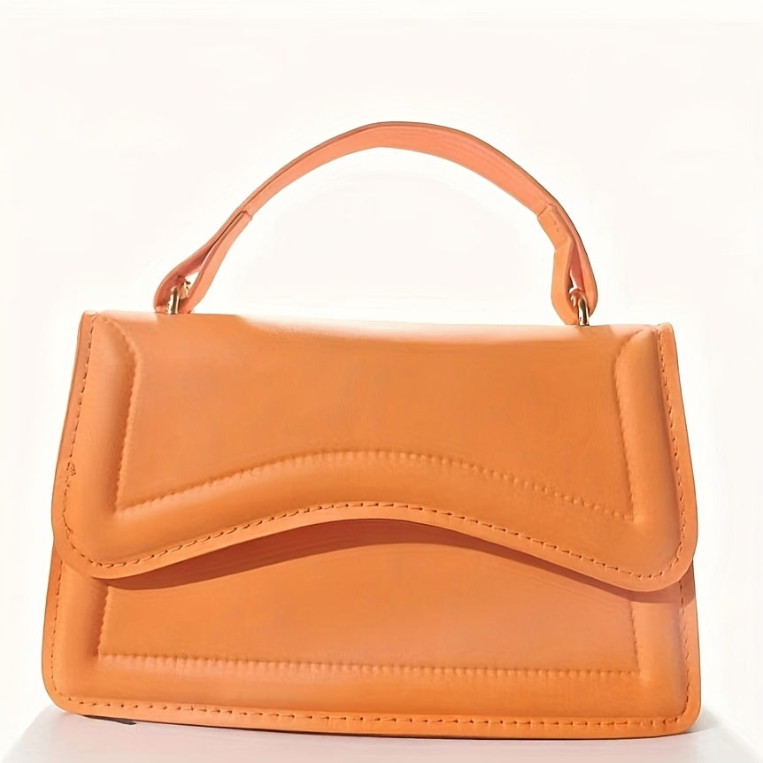 Fresh and trendy small square bag, one shoulder crossbody bag, youthful and sweet style, magnetic buckle closure bag, solid color, internet famous and popular bag