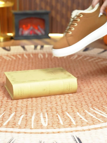 Women's Winter Snow Boots with -Like Collar & Plush Lining - Anti-Slip PVC Sole, Thick Warm Brown/Beige Synthetic Upper - s/ Compatible for Ice, Snow, Slush - Cold Weather Traction