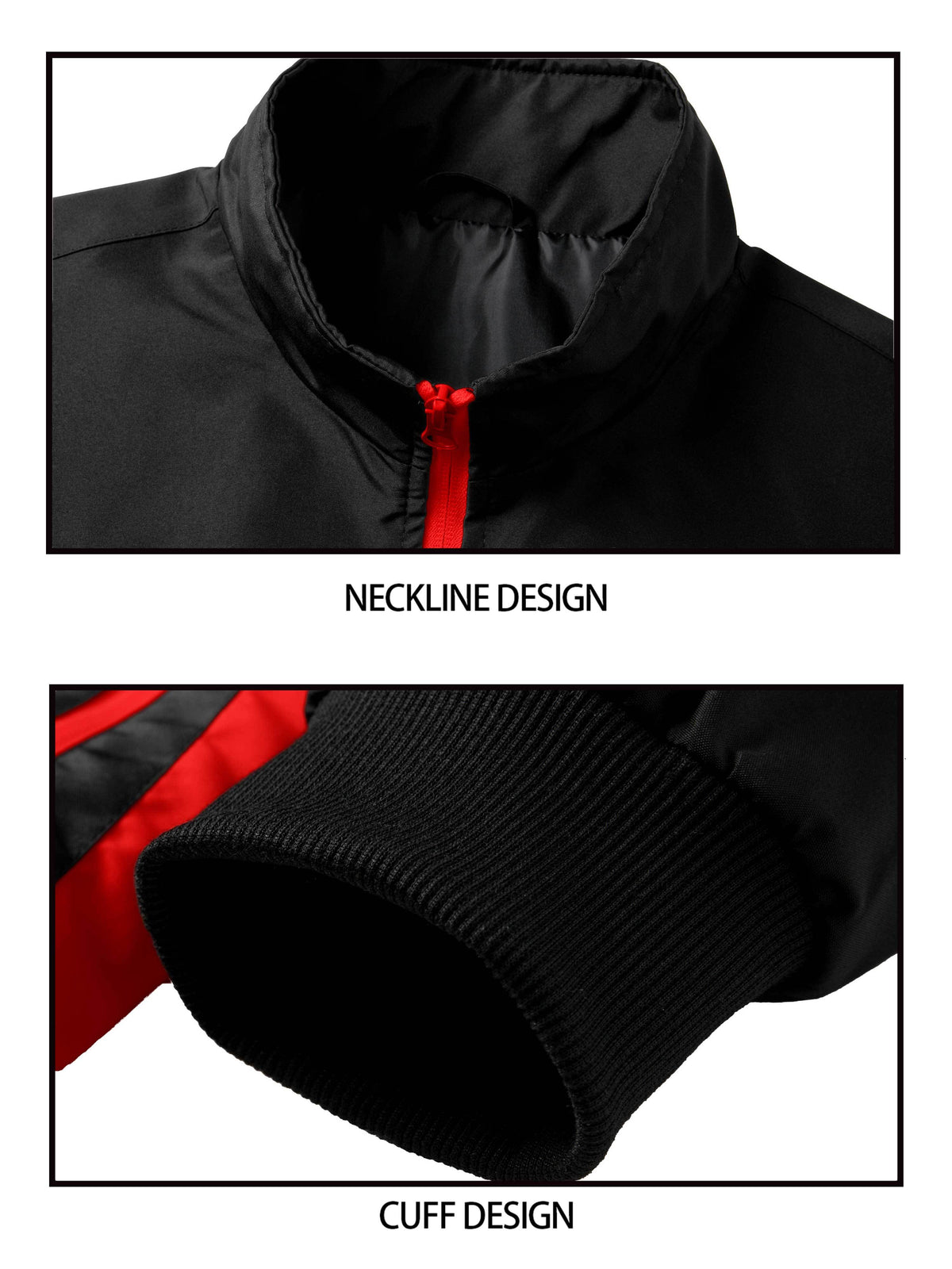 Men's Spring/Fall Stand Collar Zipper Tracksuit Set