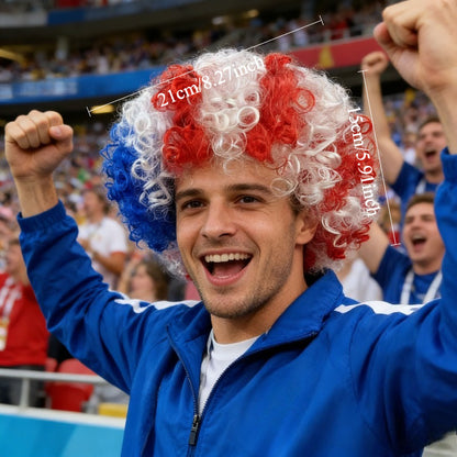 Football Cheerleading Wigs in Team Colors, Voluminous & Secure Fit