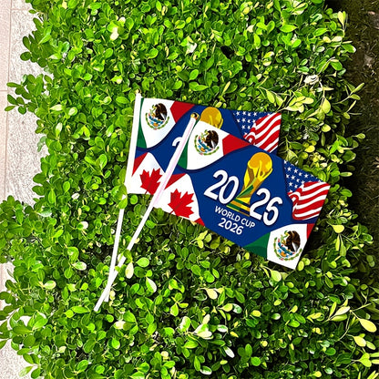 FIFA 2026 World Cup Fan Handheld Flag, USA-Mexico-Canada Design