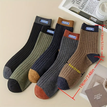Men's Thickened Warm Winter Socks - Cushioned Thermal Knit, 10pcs