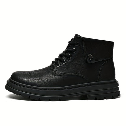 Men's Vintage Short Ankle Boots with Split Leather Upper