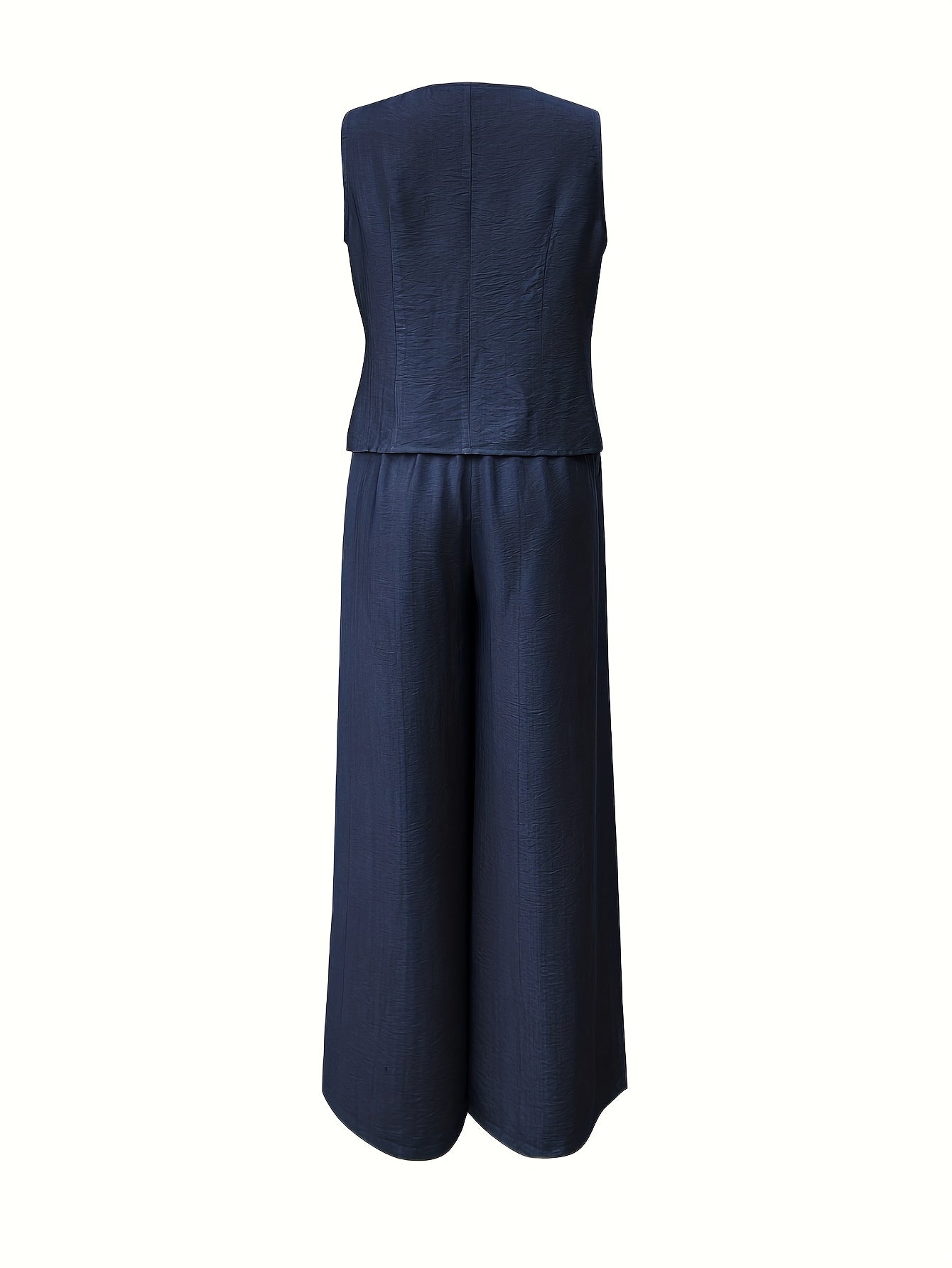 Women’s Casual Sleeveless V-Neck Vest & Pants Set for Summer