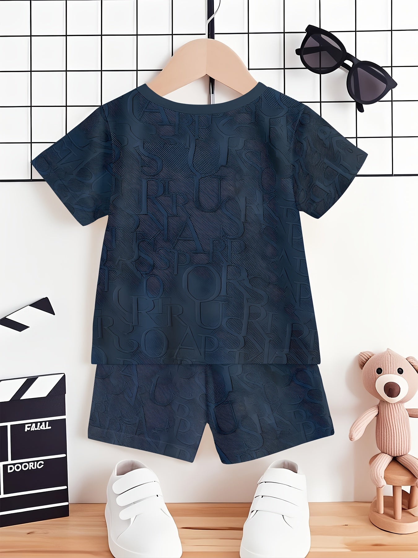 Summer Boys & Girls Casual Horse-Print Short Sleeve Set