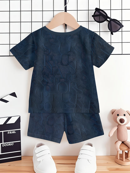 Summer Boys & Girls Casual Horse-Print Short Sleeve Set