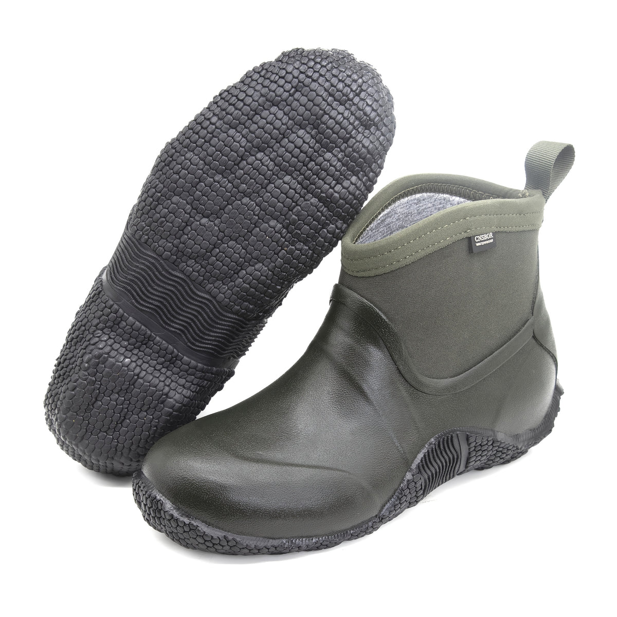 Men's Waterproof Outdoor Warm Slip-On Anti-Slip Rain Boots
