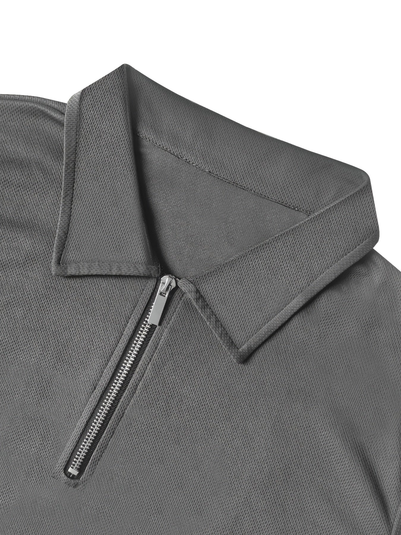 Brand New Short-Sleeve Polo with a Half Zipper, Quick-Drying And Breathable, a Stylish Casual Top - ayq