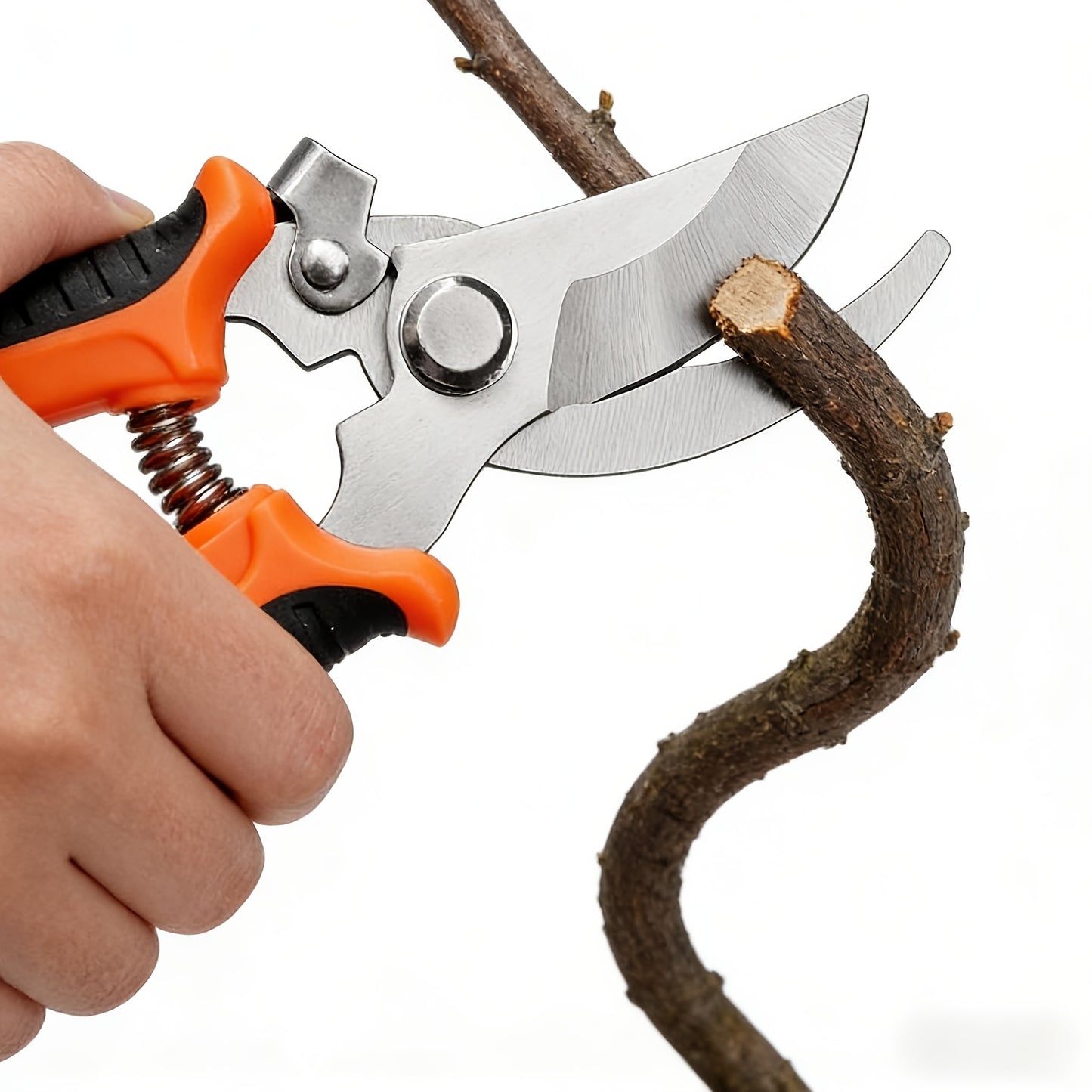 Gardening Scissors | Comfortable Grip, Spring-Assisted, Sharp and Non-Slip, Ideal for Pruning Branches and Flowers, Modern Stainless Steel Blades - ayq