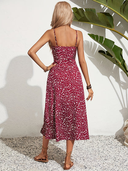Women's Black & White Floral Off-Shoulder Maxi Dress for Summer