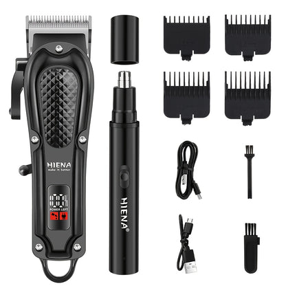 Men'S Professional Electric Digital Hair Clipper | Cordless USB Interface, ABS Plastic Body, Rechargeable Battery, Includes Limit Comb, Ideal for Father'S Day and Holiday Gifts