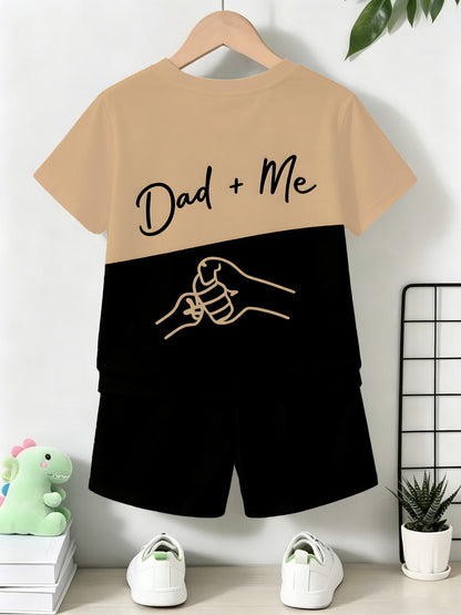 Boys Casual Short-Sleeve T-Shirt and Shorts Set for Spring/Summer