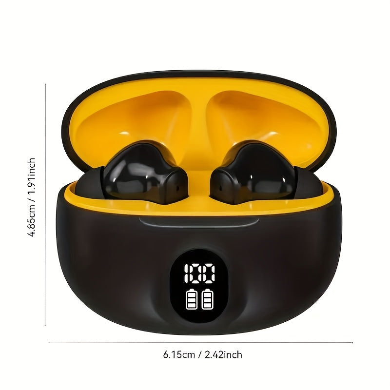 Wireless Earphones, True Wireless Earphones, LED Power Display, with Wireless Charging Box, Anti-Drop Sports Earphones, In-Ear Earphones with Microphone, Suitable for Smartphones, Laptops, TVs, Computers, Sports, Men And Wome