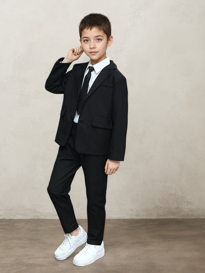 Boys' Casual Suit Set Spring Autumn Blazer with Pants