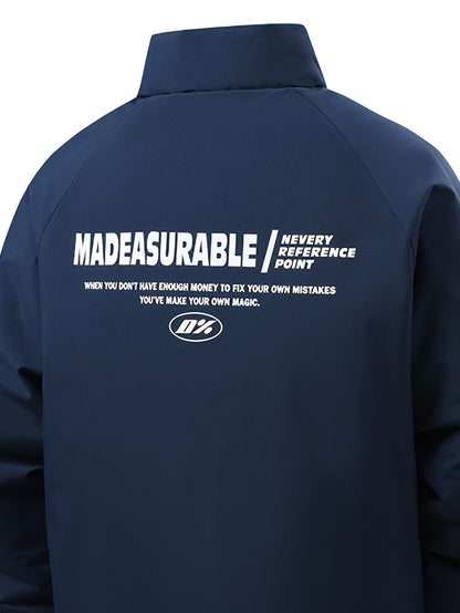 Men'S Heavy-Duty Thermal Jacket - Double-Sided Winter Coat with Full-Zip Closure, Soft Non-Stretch Fabric, Stand Collar - Cold Weather Outerwear for Office, Commuting, Thick, Outdoor - Easy-care Polyester Jacket, Winter Jacke