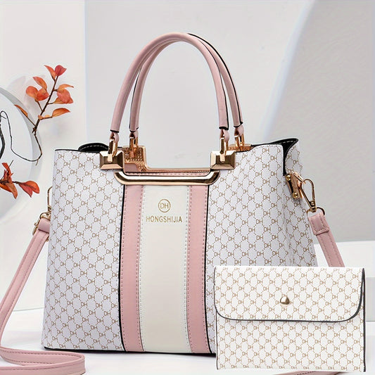 Women’s Stylish Large Capacity Retro Faux Leather Crossbody Set