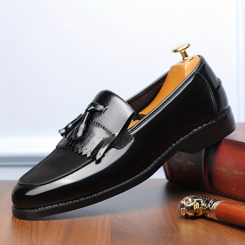 Men's Casual British-Style Pointed Toe Loafers for Spring