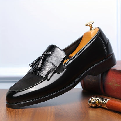 Men's Casual British-Style Pointed Toe Loafers for Spring