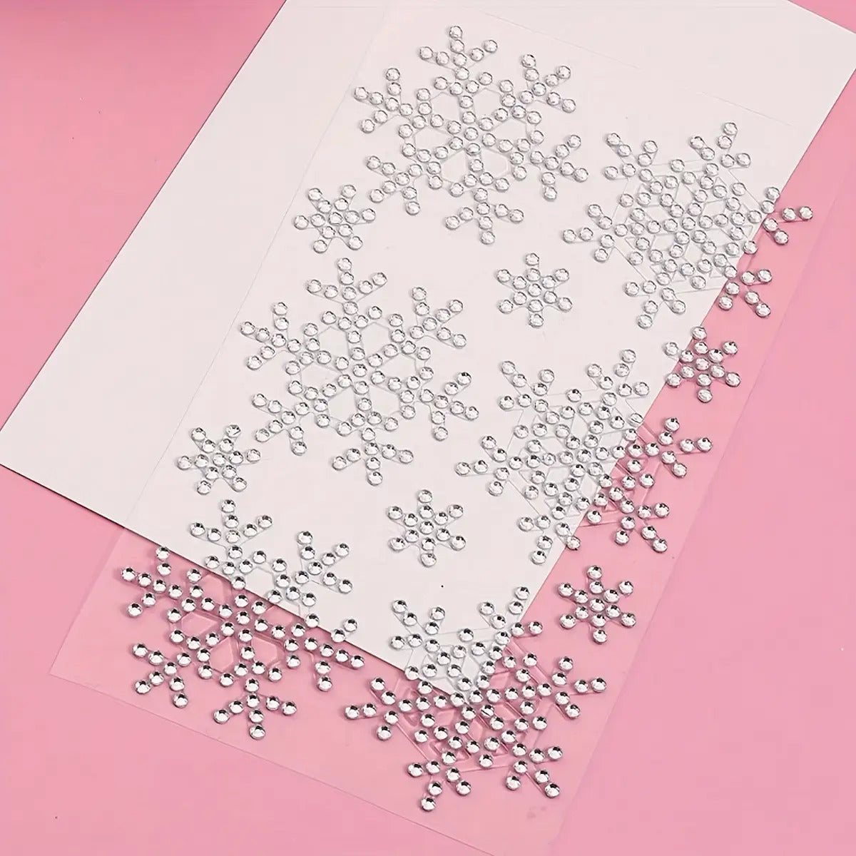 1pc White 3D Snowflake Rhinestone Eye Sticker - Sparkling Face & Eyelid Decoration, Gemstone Patch for Y2K, Music Festival, Party Makeup, Winter Costume - Easy Apply Glam Accessory