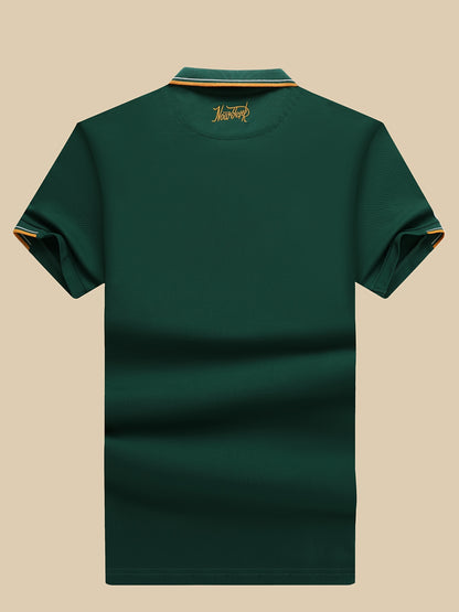 Men'S Short-Sleeve Polo Shirt. Made of 95% And 5% Spandex, This Lightweight Business Casual Collared Shirt Is Breathable And Comfortable - ayq