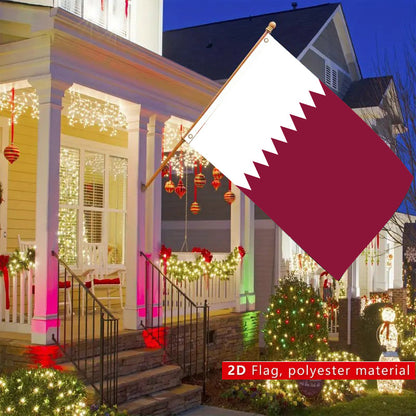 Qatar National Flag 60x90cm Double-Sided Polyester Banner