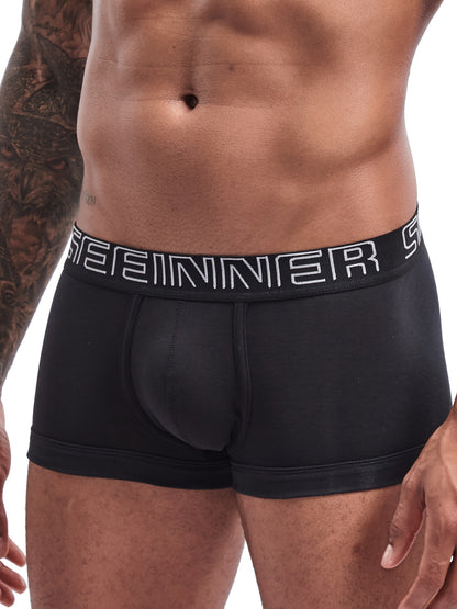 Men's Cotton Boxer Briefs 4-Pack - Breathable, Moisture-Wicking Fit