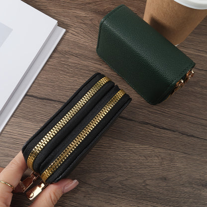 Compact Women'S Wallet, Color Coin Pouch, Stylish Zippered Card Case, Multi-Functional Small Bag for Keys And Money