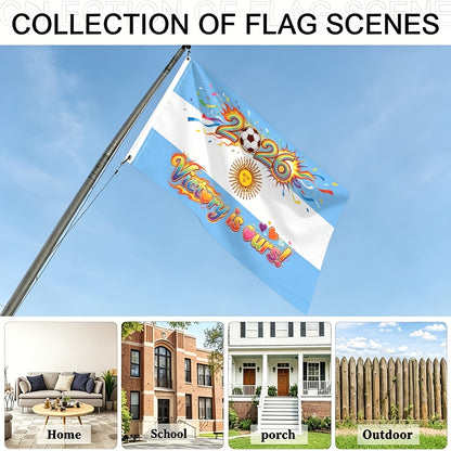 Argentina 2026 Victory Football Fan Flag - Polyester, Outdoor Use