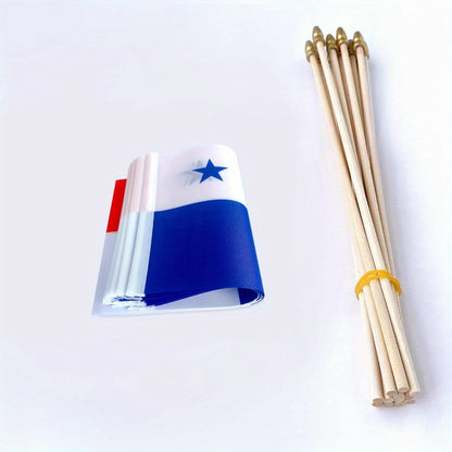 12pcs Mini Panama Handheld Flags 12.7x20.3 cm Polyester
