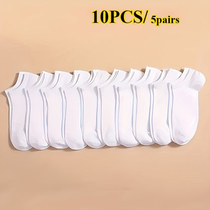 Men's 10-Pack Breathable Ankle Socks, Lightweight & Sweat-Resistant
