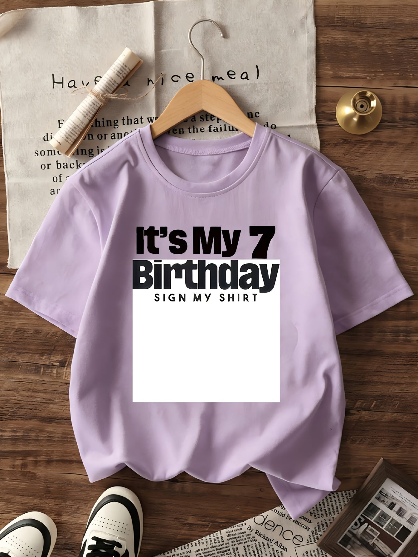 Girls' 10th Birthday Short Sleeve Cotton T-Shirt Casual Style