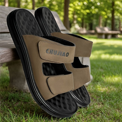 Men's Oversized PU Sports Sandals for Beach & Casual Wear