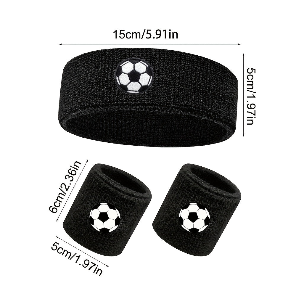 3pcs Breathable Headband and Wristband Set for Sports