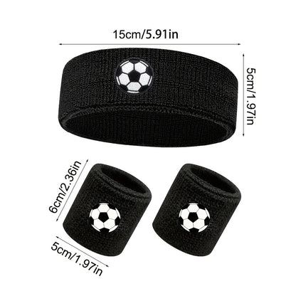 3pcs Breathable Headband and Wristband Set for Sports