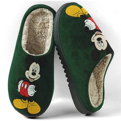 Unisex Plush Slippers, Ultra-Soft Thick Material, High-Quality Warm and Non-Slip! Classic Mickey Mouse Design, Perfect for Home or Bedroom Comfort, Cloud-Like Softness – Ideal Gift for Halloween, Christmas, New Year, and Bi