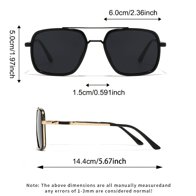Unisex Double Bridge Polarized Sunglasses with TAC Lenses