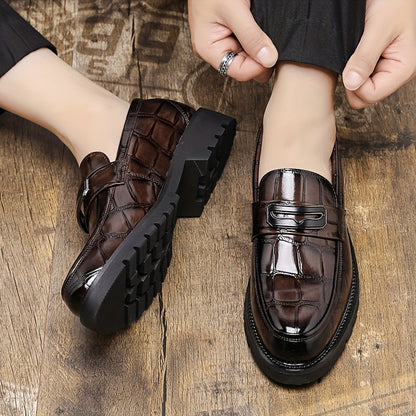 Men's Business Casual Thick-Soled Slip-On Loafers