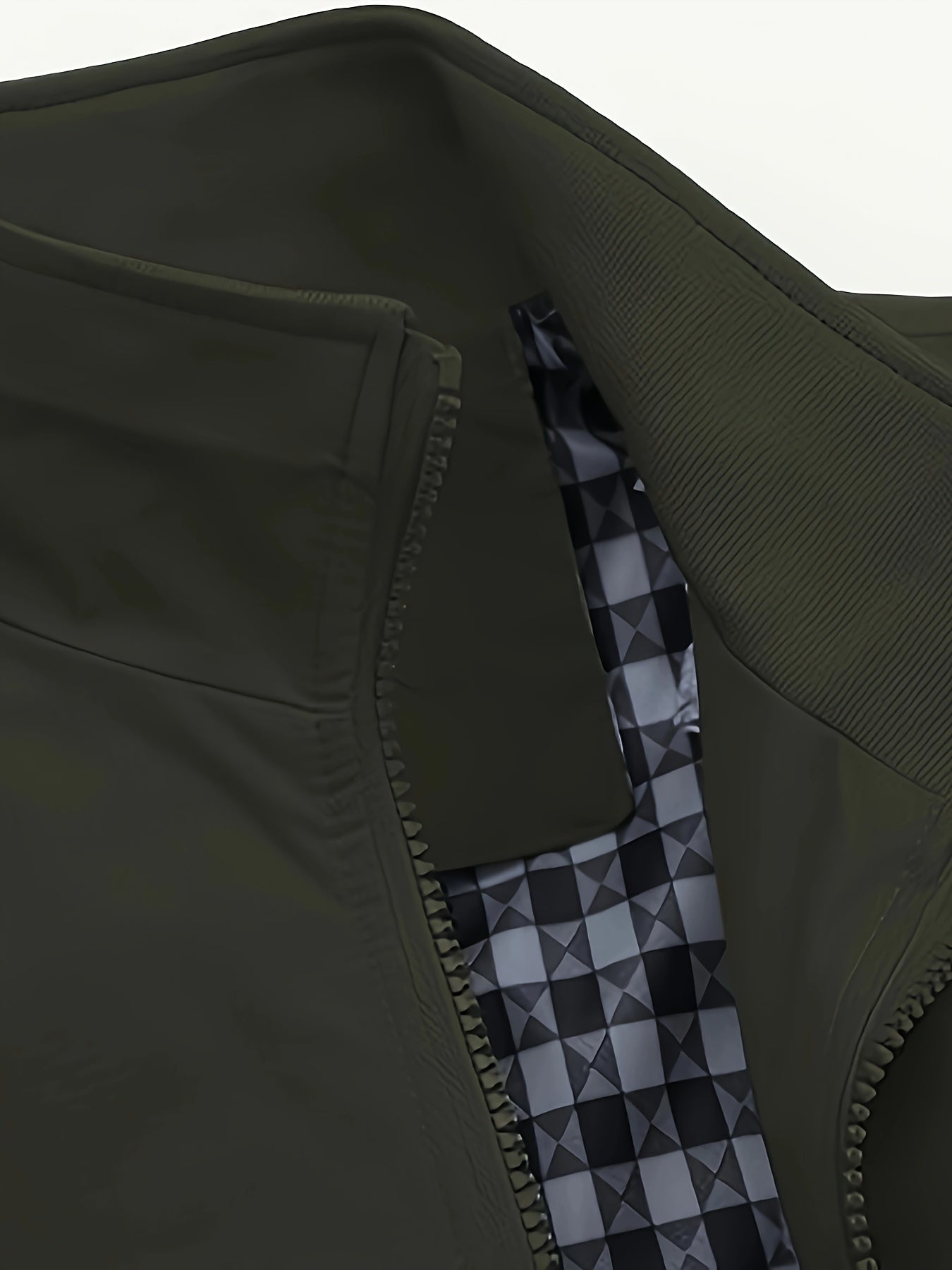 Men's Academic Jacket - Burgundy (Deep Red), Zip-Up Front Closure, Structured Non-Stretch Fabric, Zippered Pockets - Formal & Casual Outerwear for Office, Events, Everyday - Easy-Care Coat, Dressy Jacket, Houndstooth Pattern