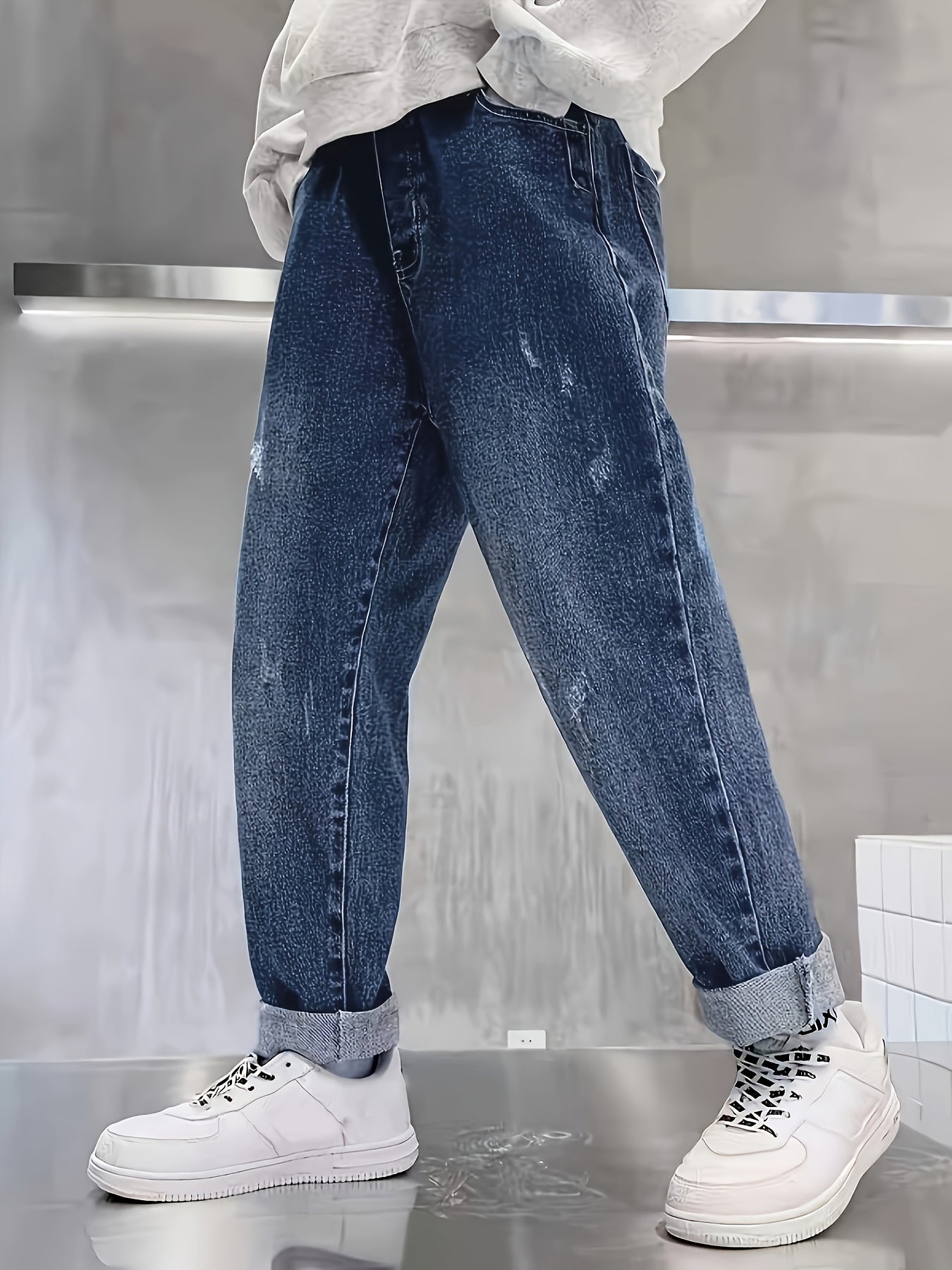 Boys' Casual Embroidered Straight-Leg Pants for Spring to Fall