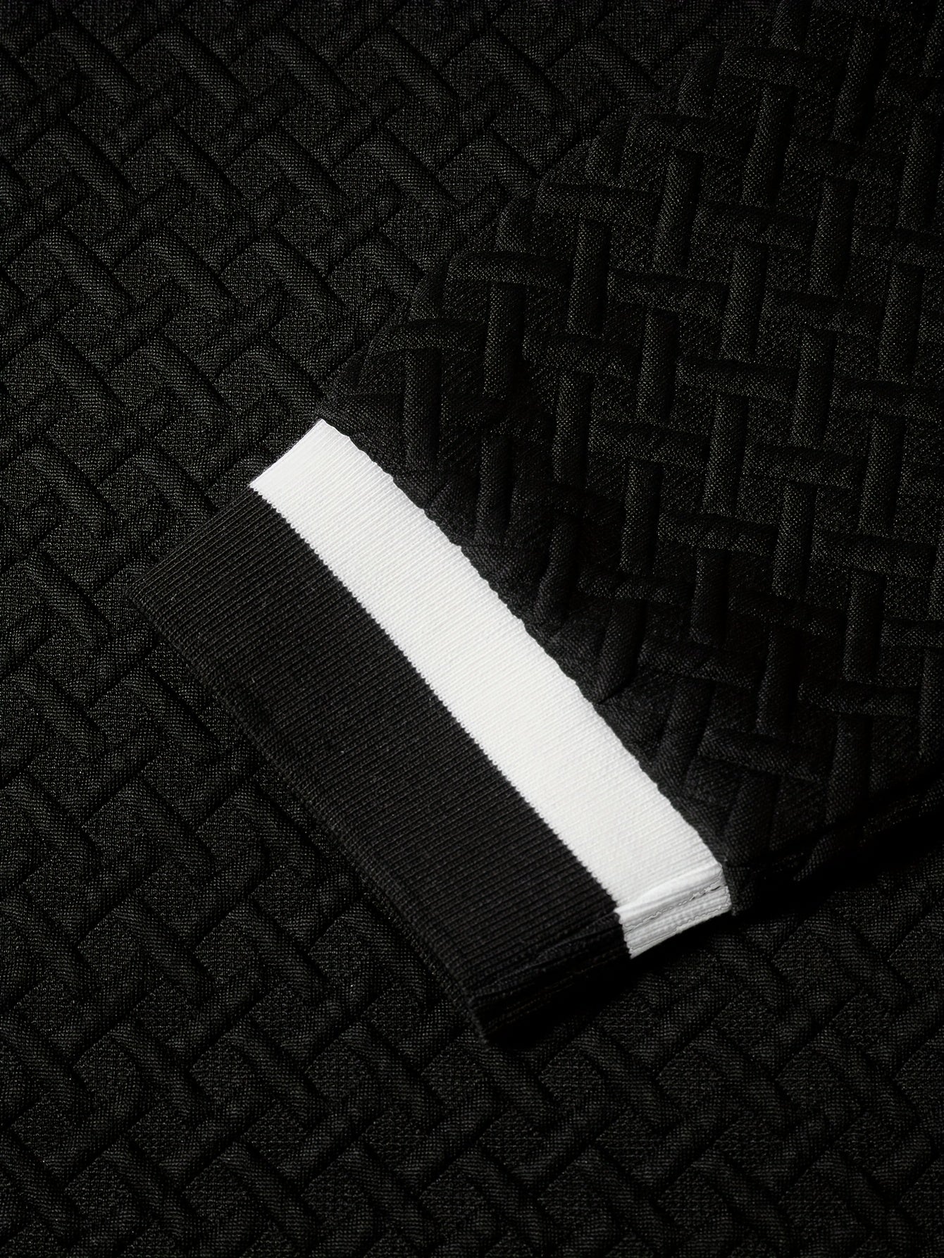 New Autumn Long-Sleeve Sweatshirt Made of Textured Fabric with a Polyester Collar And Versatile Spandex, Knit