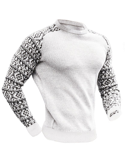 Men'S Long-Sleeve T-Shirt in a Heavy Waffle Knit for Autumn, Perfect for Casual Wear
