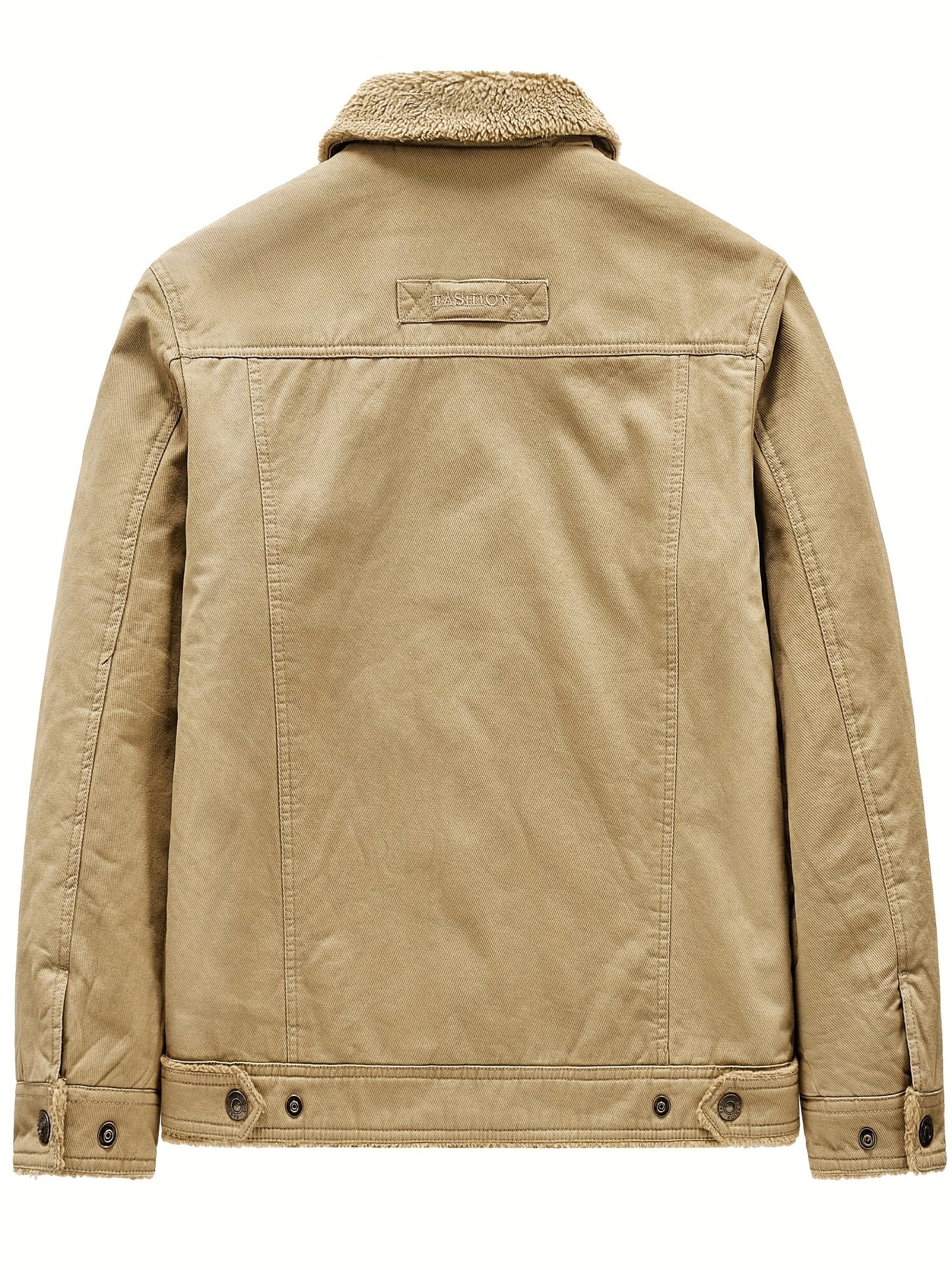 Men's High-End Fashion Casual Versatile Fleece-Lined Thickened Windproof Warm Hooded Winter Jacket