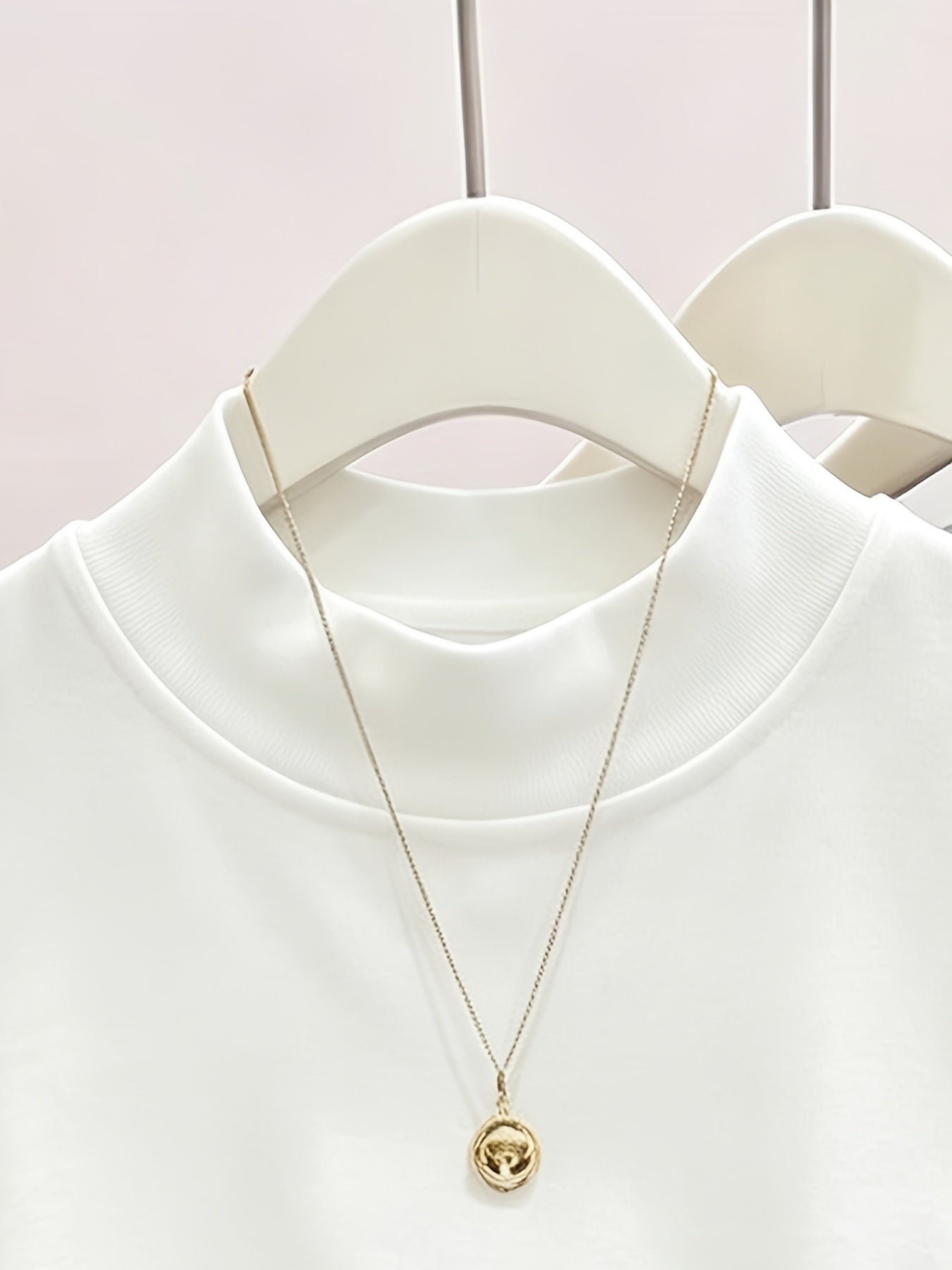Women’s Summer Cotton Short Sleeve High Neck T-Shirt