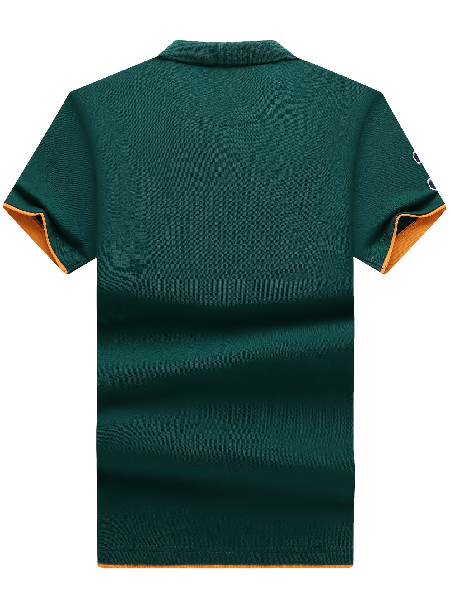 Men'S Short-Sleeve Polo Shirt with 95% And Embroidered Design - ayq