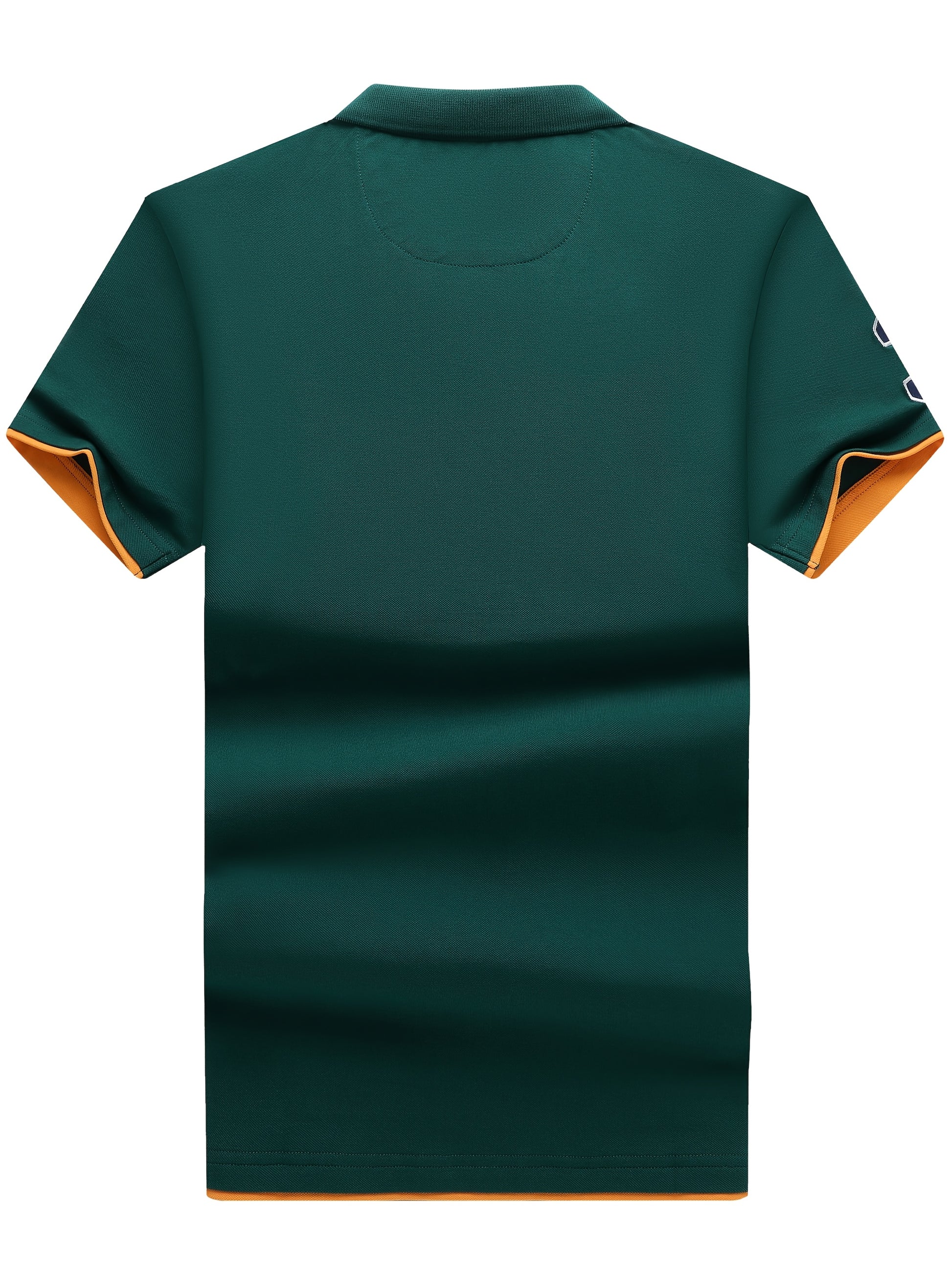 Men'S Short-Sleeve Polo Shirt with 95% And Embroidered Design - ayq