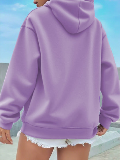 Women'S Christmas Hoodie - Thick Fleece-Lined Winter Sweatshirt with Deer & Snowflakes, Plaid Santa Hat Design, Cozy Casual Pullover for Holiday Party Outfits