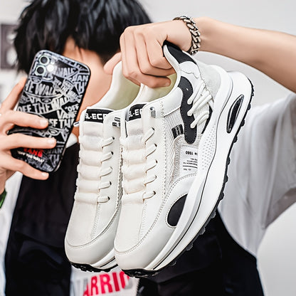 Popular New Fashionable Thick-Soled Sports Shoes for Men, Breathable, Wear-Resistant, Non-Slip, Lightweight Running Shoes, Casual Versatile
