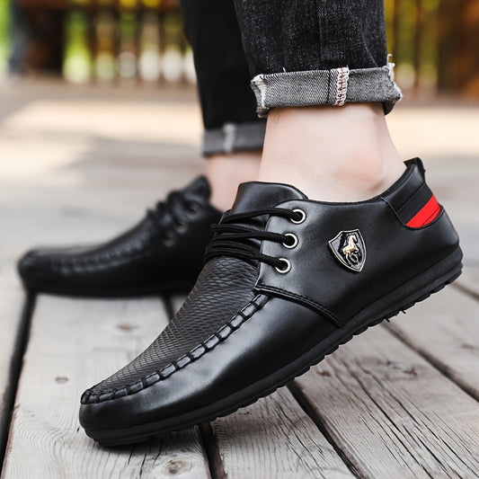 KOONEXY Men'S White Casual Sneakers with Black And Red Accents - Low-Top Lace-Up Design, Breathable Fabric Lining And Durable PVC Sole, Suitable for All Seasons for a Comfortable Experience - Versatile Street Style Shoes for - ayq